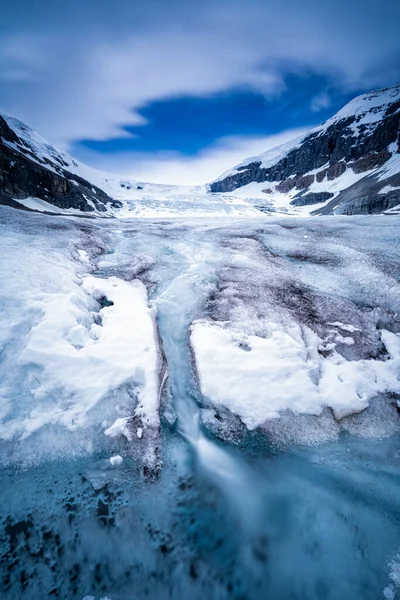 Крижана Річка Бейвін Скелясті Скелі Взимку — стокове фото