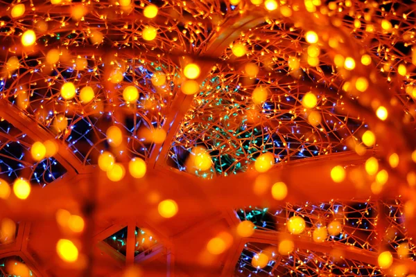 Sparkling Decorative Led Lights Shopping Mall Christmas Halloween — Foto Stock