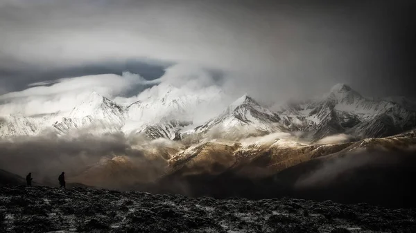 Kangding Čína Května 2019 Krajina Hory Gongga Pokrytá Sněhem Čínském — Stock fotografie