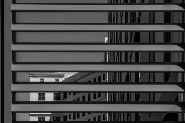 Grayscale Shot Buildings Blinds Chicago — Stockfoto