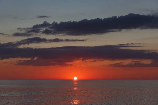 Krajina Krásného Moře Během Úchvatného Západu Slunce Rosemary Beach Florida — Stock fotografie