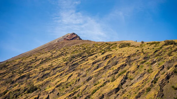Ein Malerischer Blick Auf Einen Hügel Mit Vegetation Auf Blauem — Stockfoto