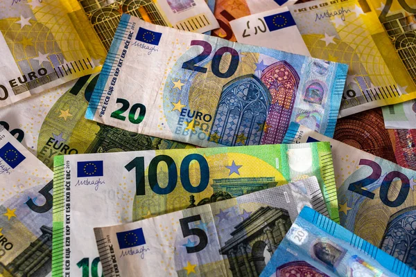 Closeup Shot Euro Banknotes Investment Financial Concept — Stock Photo, Image