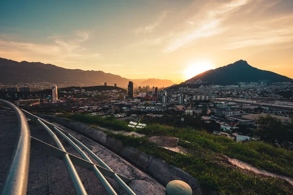 Gün Batımında Monterrey Manzarası Meksika — Stok fotoğraf