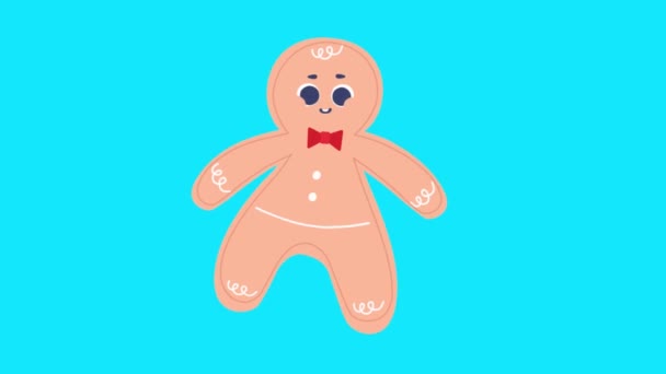 Bright Cartoon Animation Ginger Man — Stock Video