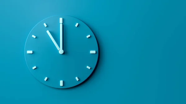 Uma Renderização Relógio Parede Azul Contra Fundo Azul Com Espaço — Fotografia de Stock