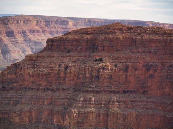 Uma Paisagem Guano Point Grand Canyon Sob Céu Nublado Arizona — Fotografia de Stock