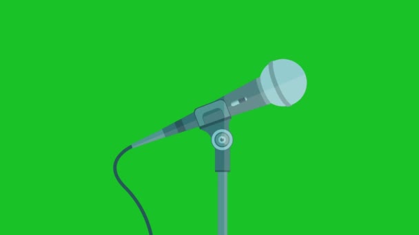 Microphone Sur Fond Vert — Video