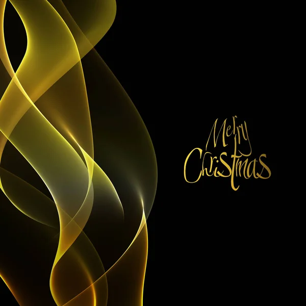 Una Ilustración Gráfica Oro Feliz Navidad Tex Líneas Verticales Curvas — Foto de Stock