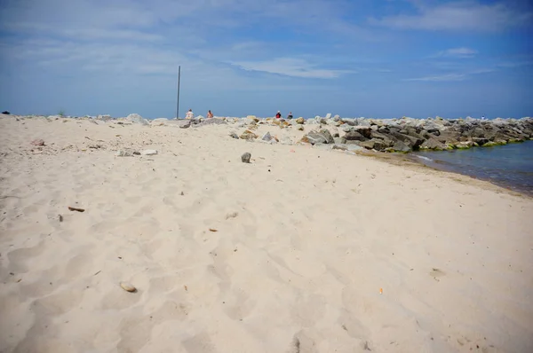 Jaroslawiec Polónia Junho 2019 Uma Praia Jaroslawiec Polônia Com Pessoas — Fotografia de Stock