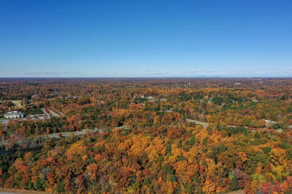 Aerial Fall Pilot Mountain Horizon — Stock Photo, Image
