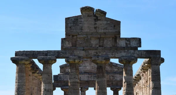 Het Archeologisch Park Van Paestum Italië Bij Daglicht — Stockfoto