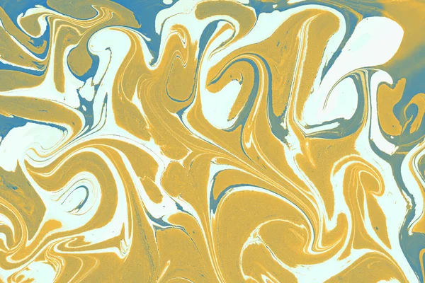 Ein Abstraktes Ölgemälde Mit Leuchtend Gelben Flecken — Stockfoto