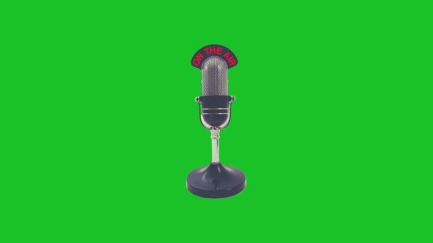 Microphone Sur Fond Vert — Video