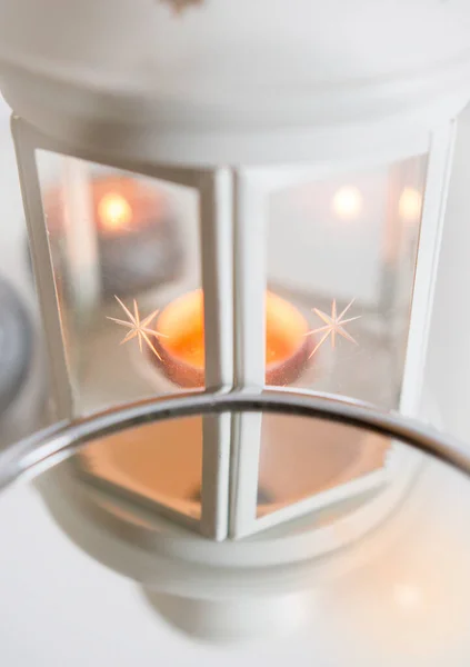 Vertical Shot Candle Christmas Decoration — 图库照片