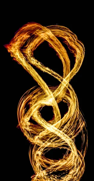 Abstract Background Swing Fire Flame Sign Isolated Black Background — Stockfoto