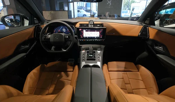 Stuttgart Alemanha Dec 2021 Luxo Confortável Moderno Carro Interior Conceito — Fotografia de Stock