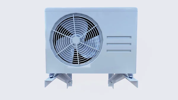 White Air Conditioner Bracket Wall Screws — Stock Photo, Image