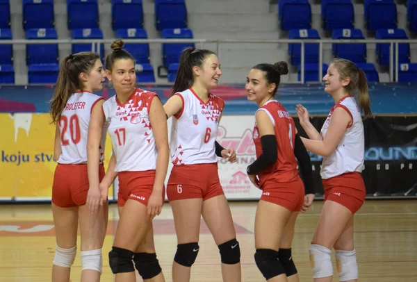 Zrenjanin Serbia Dicembre 2021 Partita Pallavolo Femminile Zok Proleter Zrenjanin — Foto Stock