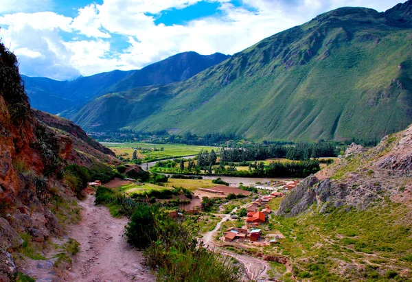 Пейзаж Возле Мараса Долине Урубамба Возле Куско Перу — стоковое фото