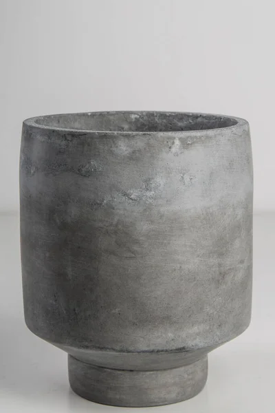 Selective Focus Shot Small Grey Ceramic Vase — Stock Photo, Image
