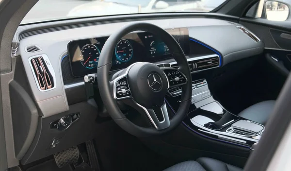 Stuttgart Alemanha Dec 2021 Luxo Confortável Moderno Carro Interior Conceito — Fotografia de Stock