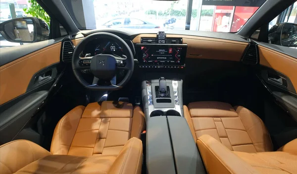 Stuttga Germany Dec 2021 Luxurious Comfortable Modern Car Interior Ideal — Stock Photo, Image