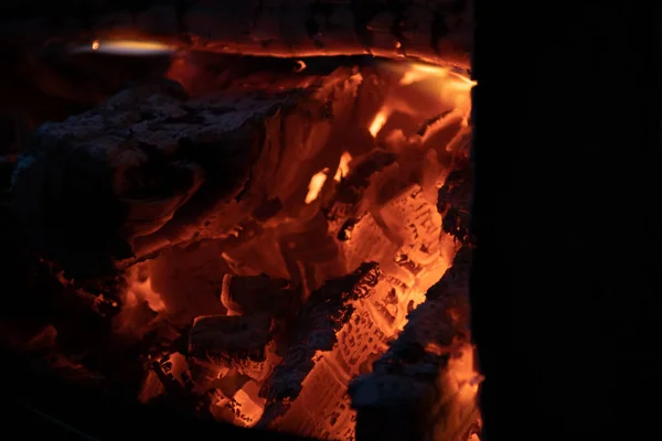 Zbliżenie Ogniska Bbq Lecie — Zdjęcie stockowe