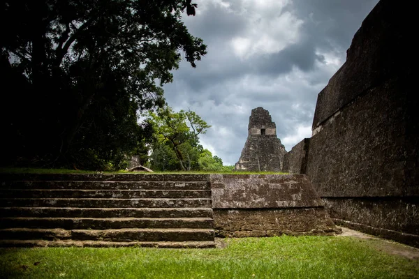Nagy Jaguár Temploma Tikalban Unesco Világöröksége Guatemalában — Stock Fotó