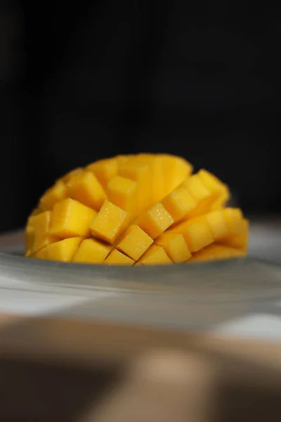 Primer Plano Mango Cortado —  Fotos de Stock