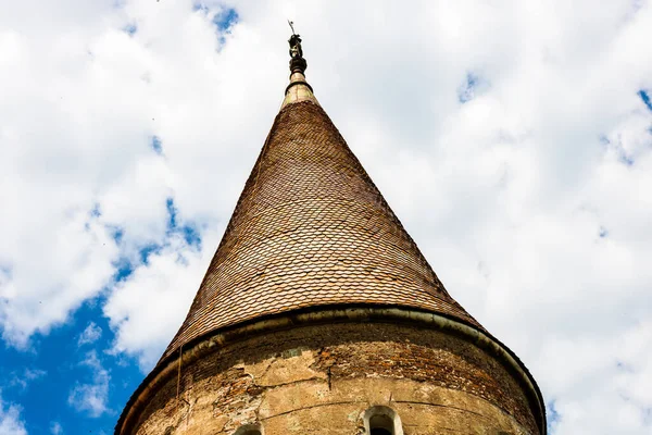 Eine Tiefenaufnahme Des Corvin Castle Hunedoara Rumänien — Stockfoto
