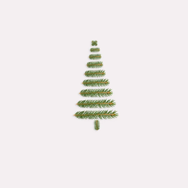 Una Decoración Árbol Navidad Hecha Con Ramas Pino —  Fotos de Stock