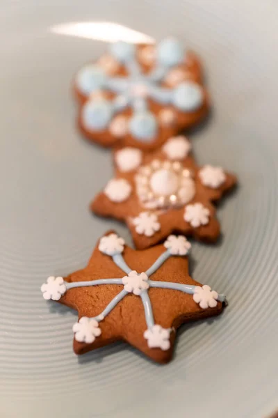 Selective Focus Shot Delicious Decorative Cookies Flower Shape — Stockfoto