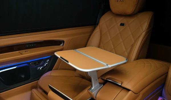 Stuttgart Alemanha Dec 2021 Luxo Confortável Moderno Carro Interior Conceito — Fotografia de Stock