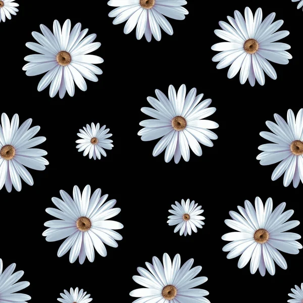 Illustration Seamless Floral Background Dark Background — Stock Photo, Image