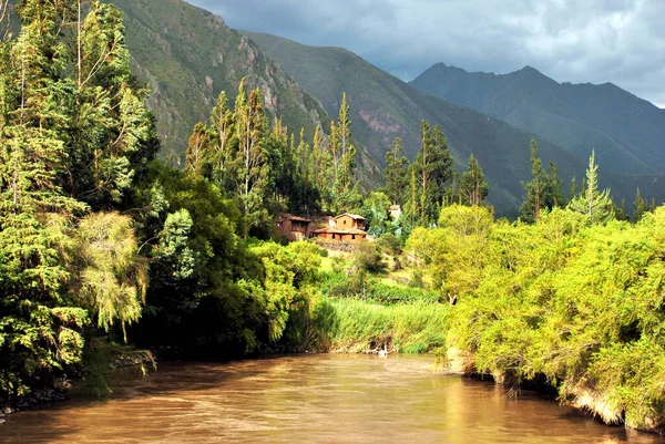 Tájkép Maras Közelében Urubamba Völgyben Cusco Közelében Peru — Stock Fotó