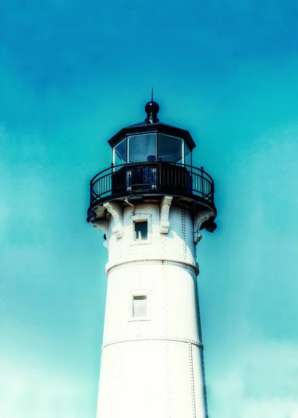 Vertical Shot Duluth North Pier Minnesota Lighthouse United States — Stockfoto