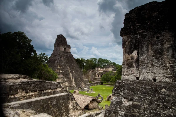 Templo Del Gran Jaguar Tikal Patrimonio Mundial Unesco Guatemala —  Fotos de Stock