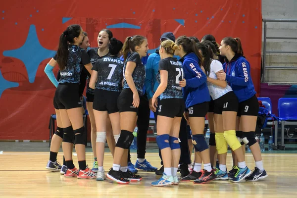 Zrenjani Serbia Dicembre 2021 Partita Pallavolo Femminile Zok Proleter Zrenjanin — Foto Stock