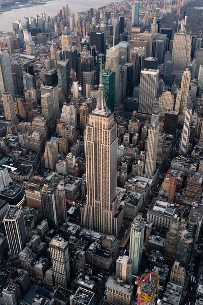 Una Toma Aérea Del Paisaje Urbano Ciudad Nueva York Con —  Fotos de Stock