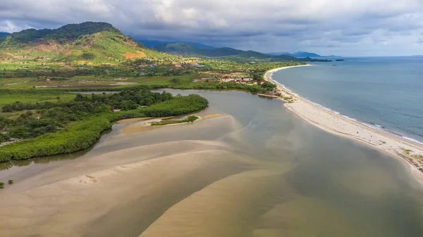 Drohne Strand Nummer Zwei Erschossen — Stockfoto