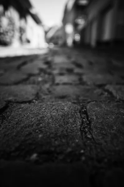 Vertical Grayscale Shot Stone Floor — Stock Photo, Image