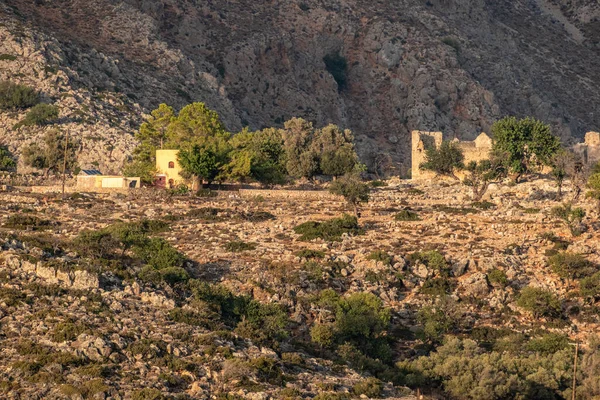Старі Зруйновані Будинки Горі Крит — стокове фото