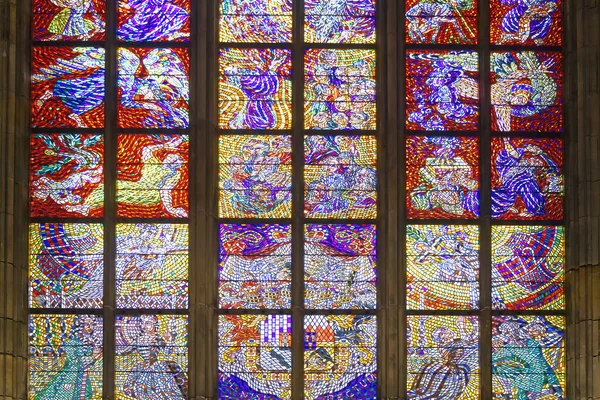 Closeup Shot Stained Glass Windows Church — 图库照片