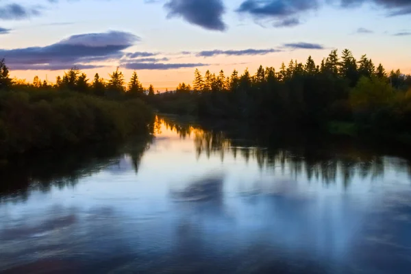 Beautoful Shot Manzanita Lake Sunrise Usa — Stock Photo, Image