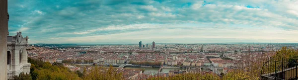 Una Toma Panorámica Aérea Ciudad Lyon Francia —  Fotos de Stock