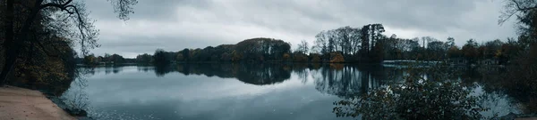 Beau Cliché Lac Dans Soirée Lyon France — Photo
