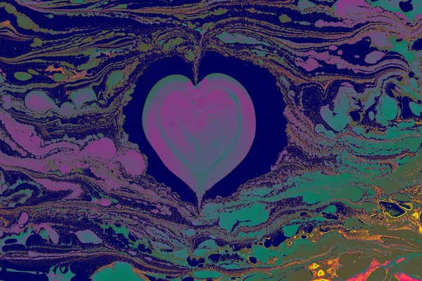 Abstraktní Mramorový Vzor Lesklého Designu Koncept Lásky Tvaru Srdce — Stock fotografie