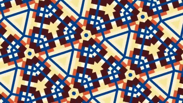Rendering Futuristic Kaleidoscopic Patterns Background — Stock Video