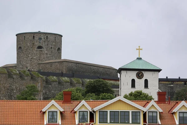 Uitzicht Het Fort Carlsten Kapel Ervoor Arvidsvik Zweden — Stockfoto